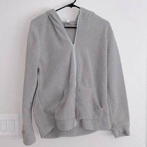 Gray fuzzy jacket